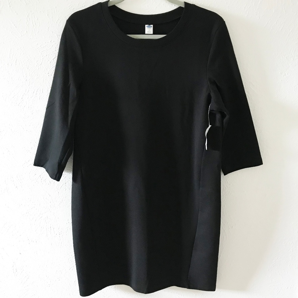 Old Navy Black Knit Shift Business Casual Dress